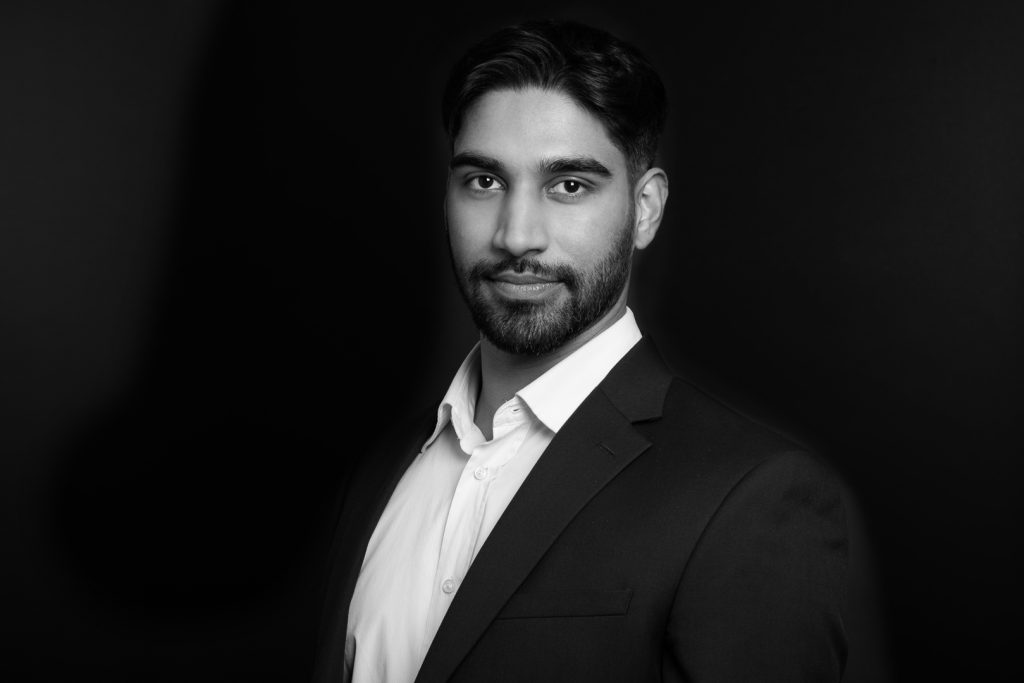 Staff Heeadshots, Professional Accountancy Firm, Monochrome, Businessman in Jacket and White Shirt