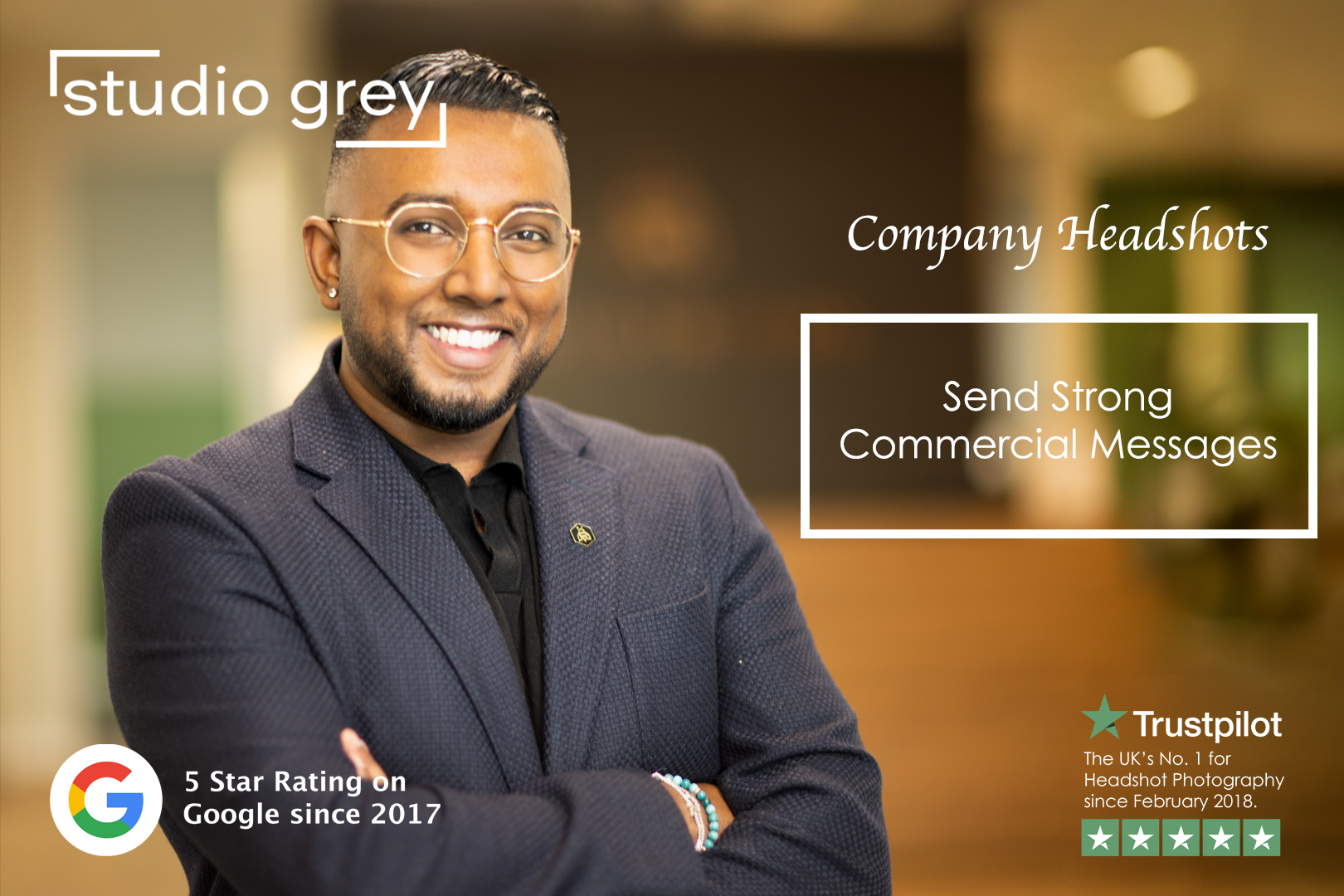 Staff Headshots, Consistent, Powerful commercial messages