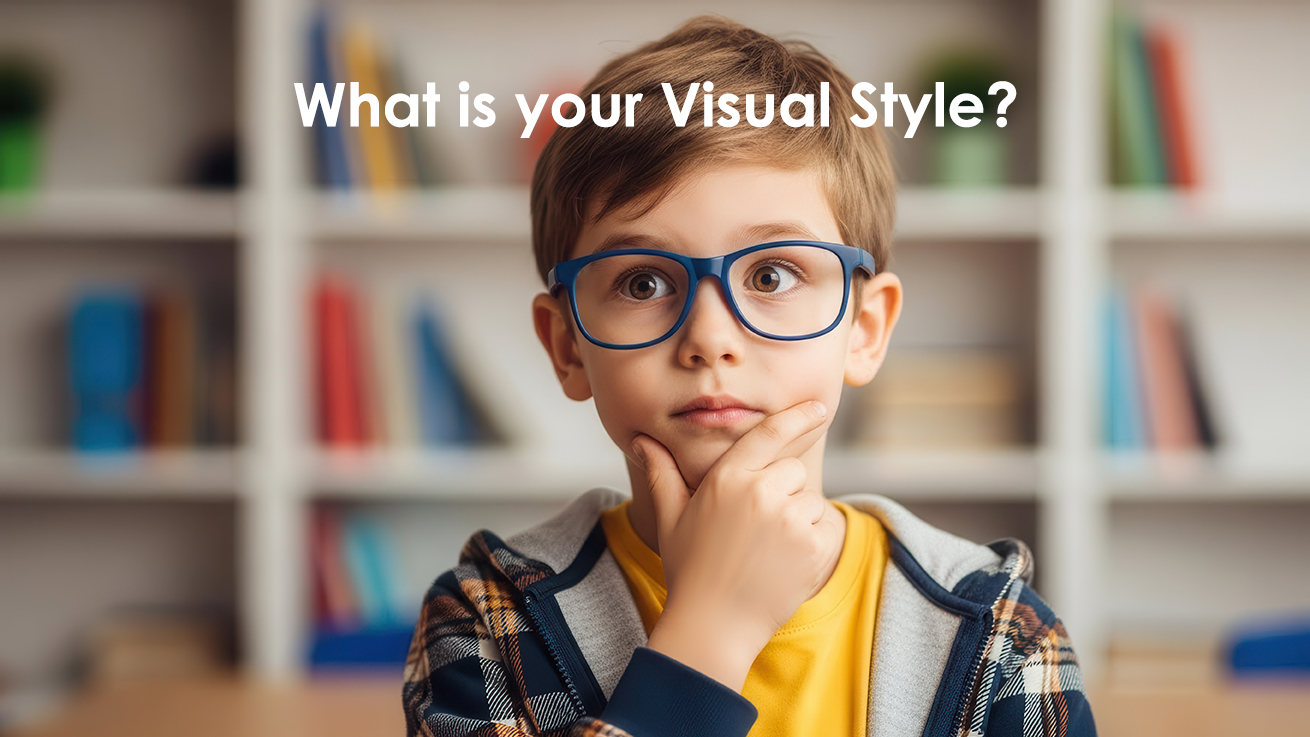 What is Your Visual Style - Young Boy Pondering that question.